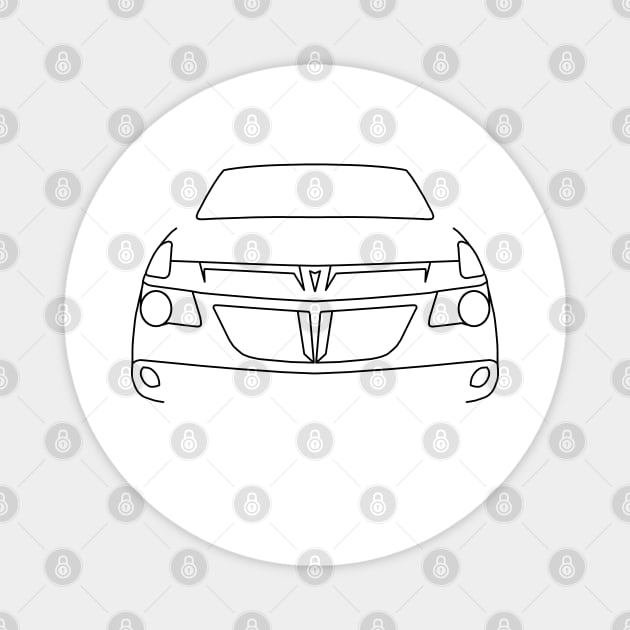 Pontiac Aztek outline graphic (black) Magnet by soitwouldseem